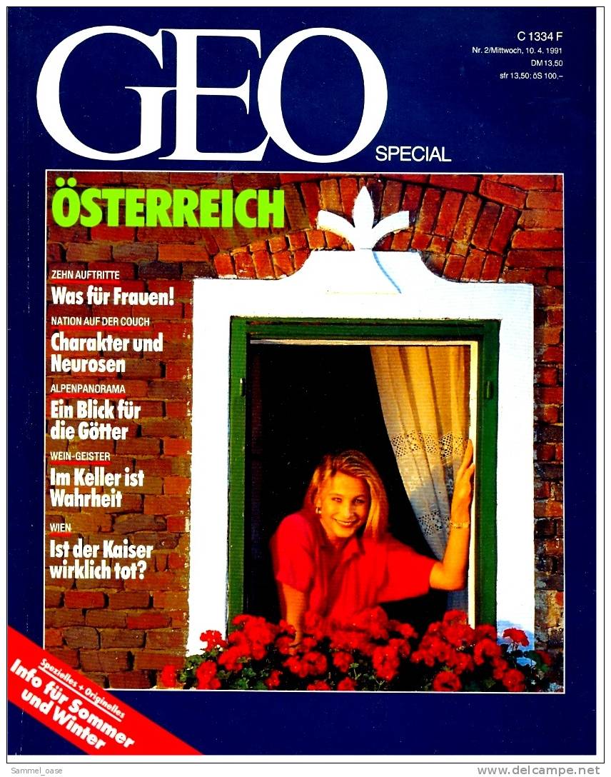 Geo Magazin  -  Österreich Spezial -  Nr.2  1991, Wein Keller Geister , Alpenpanorama : Ein Blick Für Die Götter - Reise & Fun