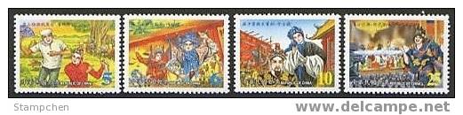 2002 Taiwanese Opera Stamps Buddha Love Story Music - Theater