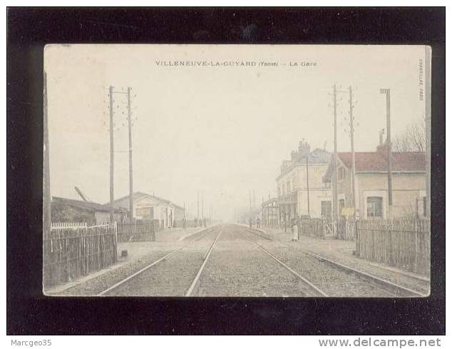 Villeneuve La Guyard La Gare édit.chabrillac Couleur - Villeneuve-la-Guyard