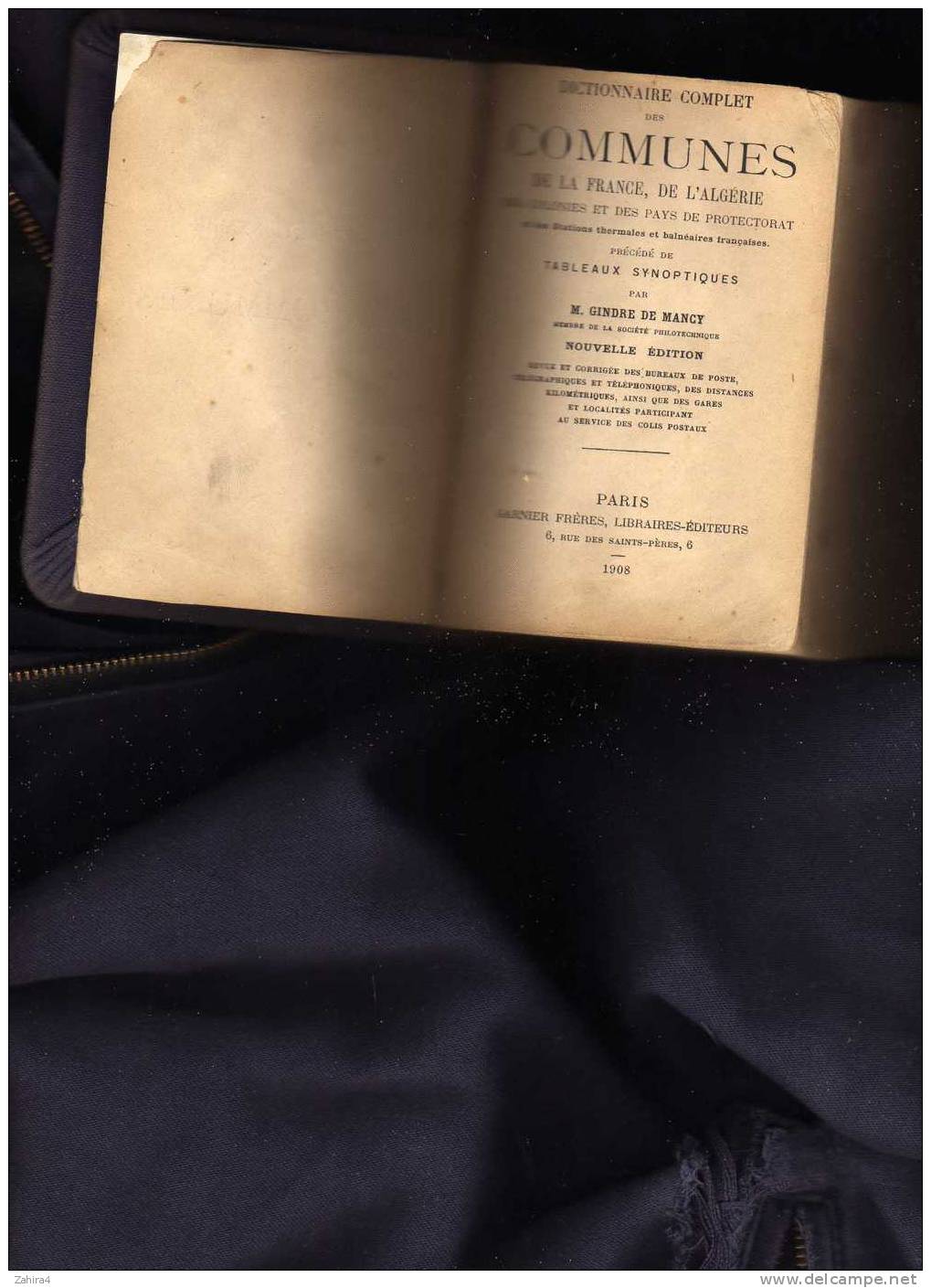 COMMUNES  - Petit Dictionnaire Complet  - Gindre De Mancy - Nouvelle Edition - Garnier Freres - Diccionarios