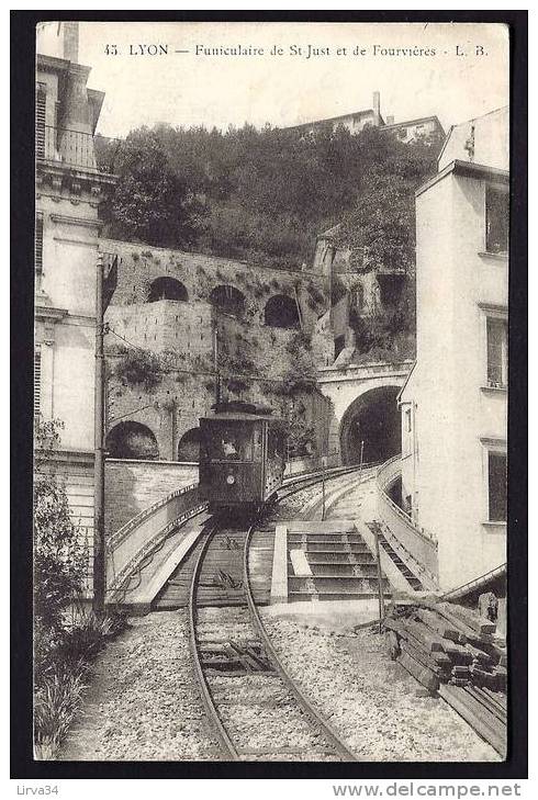 CPA  ANCIENNE- FRANCE- THEME : FUNICULAIRES- LYON (69)-  ST-JUST ET FOURVIERES- LE TUNNEL- - Funiculaires