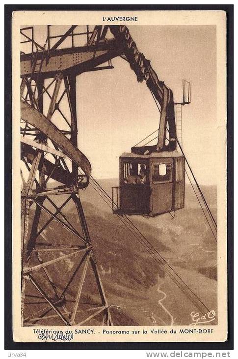 CPA  ANCIENNE- FRANCE- THEME : FUNICULAIRES- CABINE EN GROS PLAN POUR LE SANCY- VALLEE DU MONT-DORE (63)- - Seilbahnen