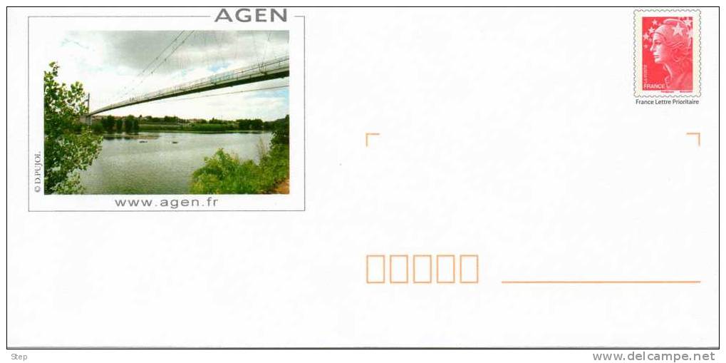 PAP AGEN (LOT ET GARONNE) : PASSERELLE Sur La GARONNE - PAP: Aufdrucke/Beaujard