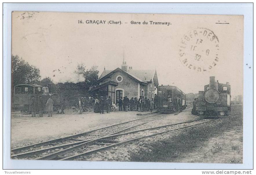 16. GRACAY - GARE DU TRAMWAY - TRAINS - Graçay