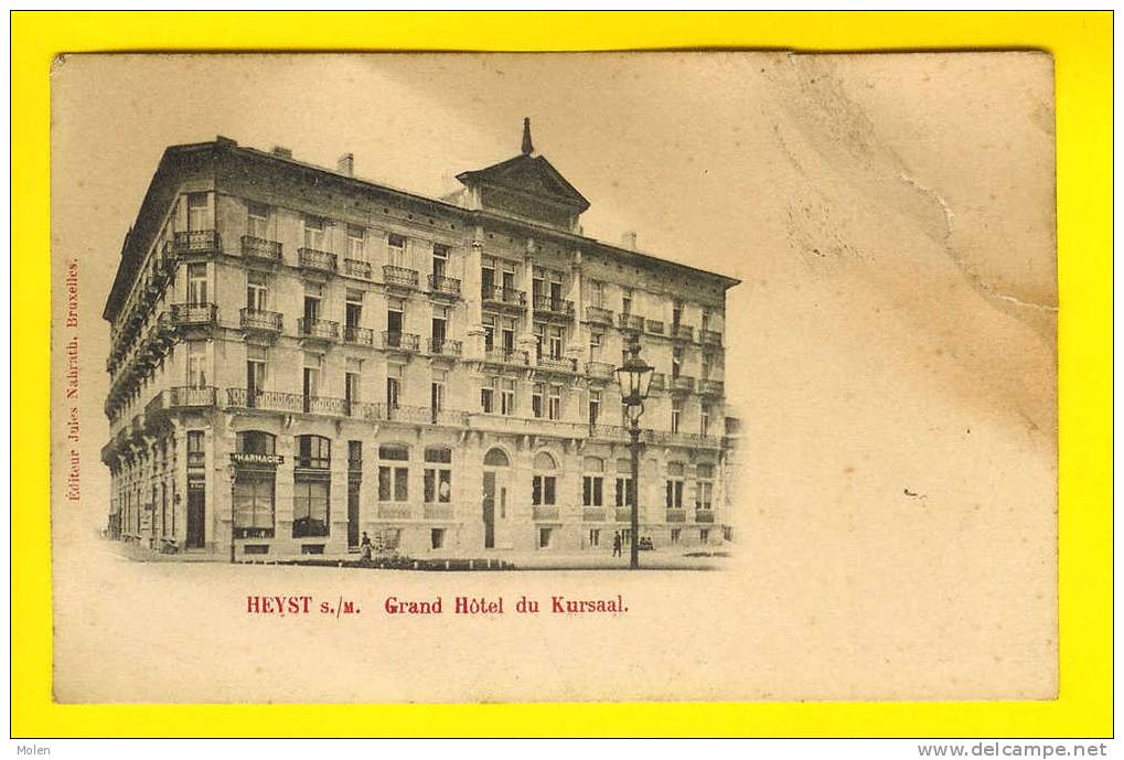 GRAND HOTEL DU KURSAAL HEYST-SUR-MER Voor 1906 Hoek Rechtsbovengeplakt KNOKKE HEIST LITTORAL KUST  2441 - Heist