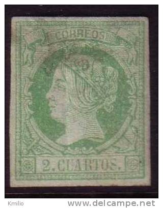 Edifil 51* 1860 2 Cuartos Verde En Nuevo, Catálogo 475 Eur ¡Ocasión! - Unused Stamps