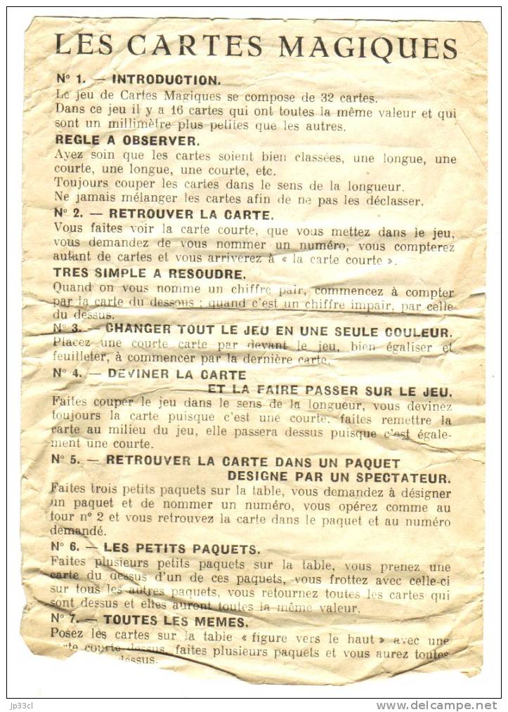 Les Cartes Magiques : Jeu De Cartes Truqué Pour Réaliser Des Tours De Cartes (avec Mode D'emploi Bilingue) - Altri & Non Classificati