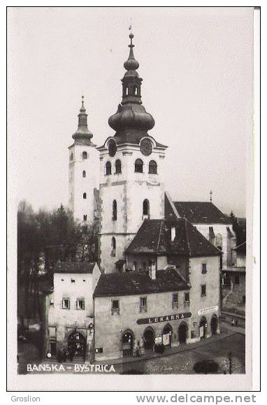 BANSKA BYSTRICA (CARTE PHOTO EGLISE ET COMMERCES) - Slowakei