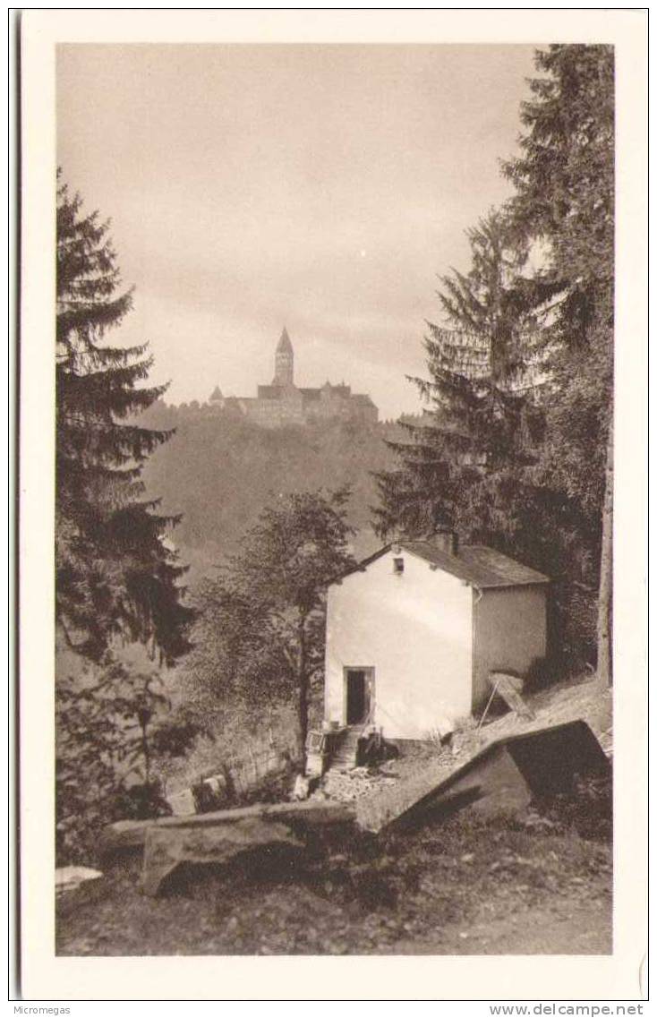 Abbaye De CLERVAUX - Vue De La Route De Wiltz - Clervaux