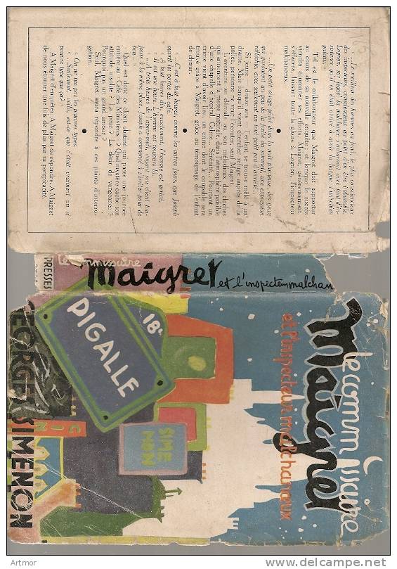MAIGRET ET L´INSPECTEUR MALCHANCEUX - PRESSES DE LA CITE - 1947 - Simenon