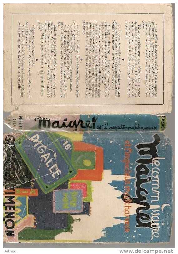 MAIGRET ET L´INSPECTEUR MALCHANCEUX - PRESSES DE LA CITE - 1947 - Simenon