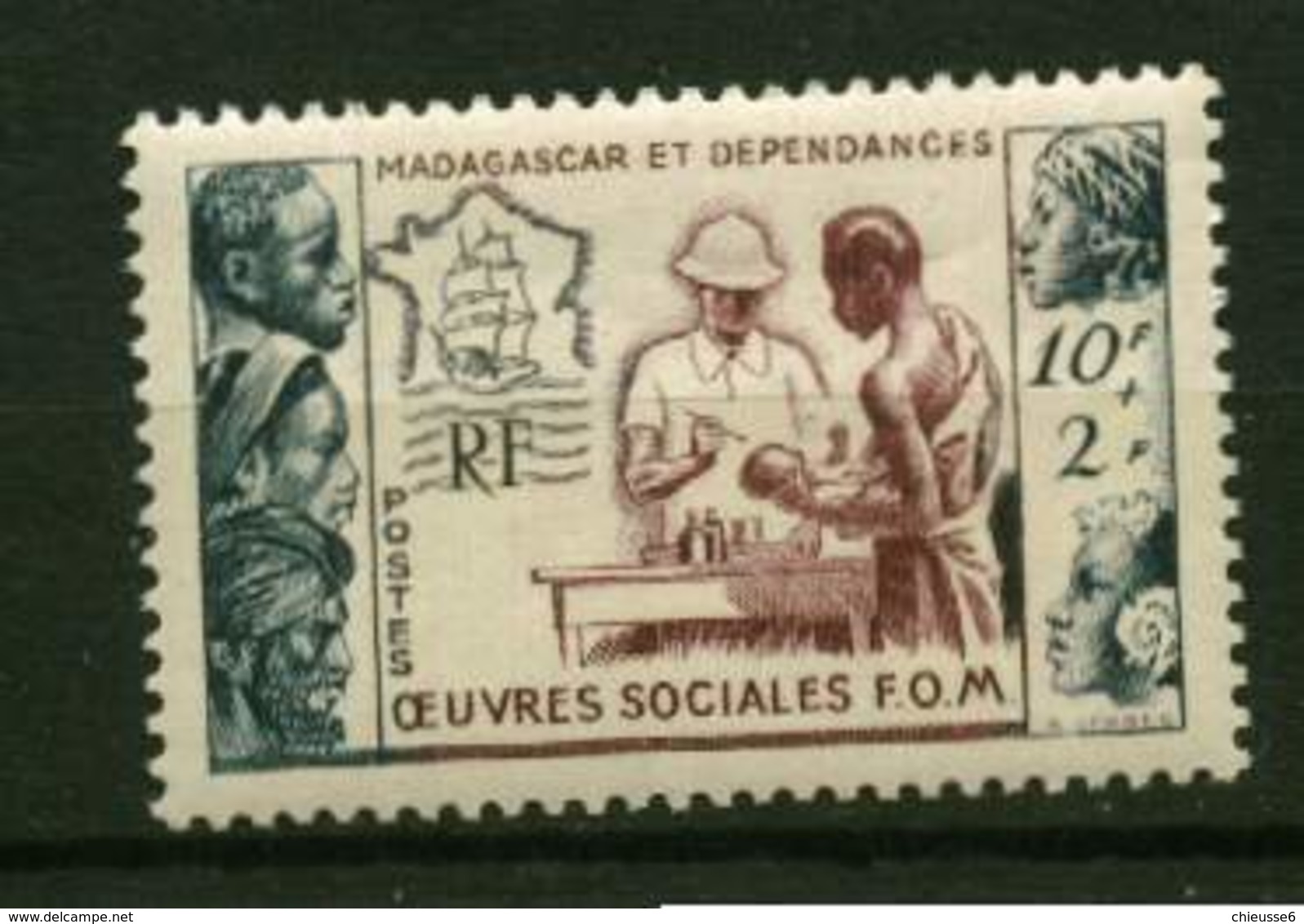 Gdes Séries Coloniales Françaises - Série** De 10 Valeurs - Œuvres Sociales De La France D'Outre-Mer - 1950 Œuvres Sociales De La France D'Outre-Mer