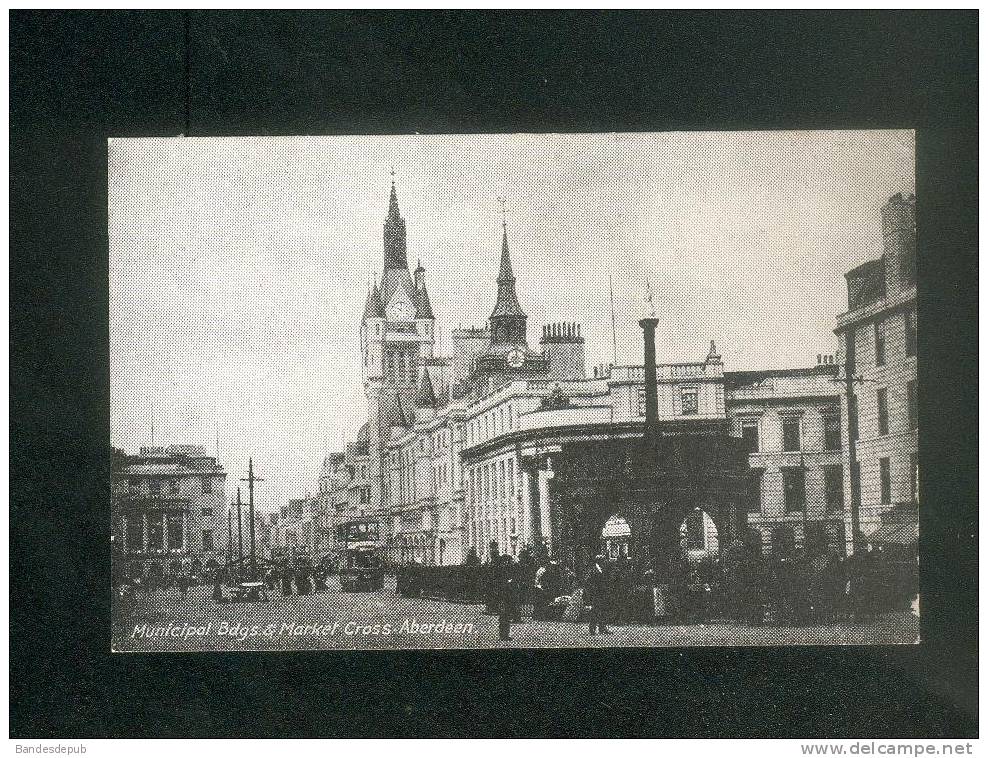 UK - Ecosse - ABERDEEN - Municipal Buildings & Market Cross ( Animée ) - Aberdeenshire