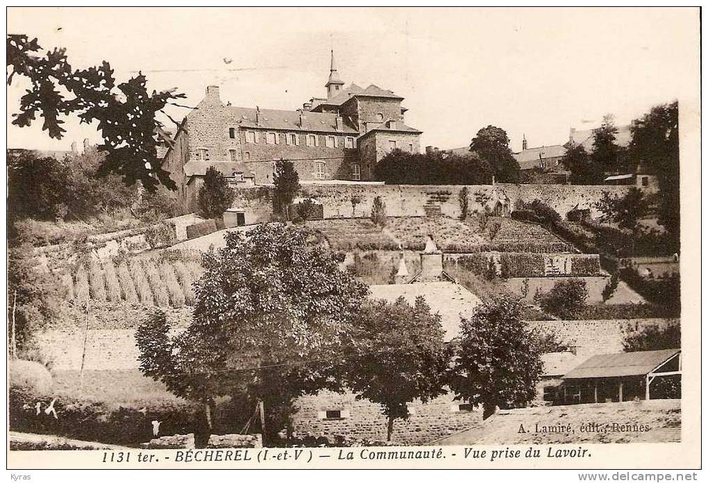 BECHEREL ( 35 ) LA COMMUNAUTE . VUE PRISE DU LAVOIR - Bécherel