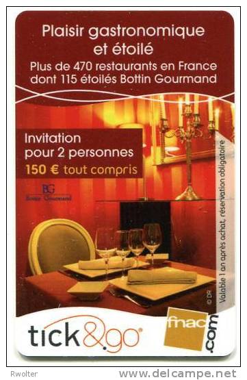 @+ Carte Cadeau - Tick & Go : PLAISIR GASTRONOMIQUE ET ETOILE. - Treuekarten