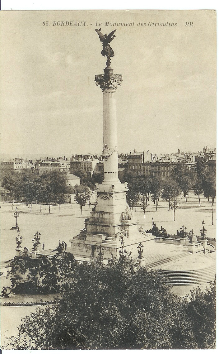 Le Monument Des Girondins  1921 (-16) - Bordeaux