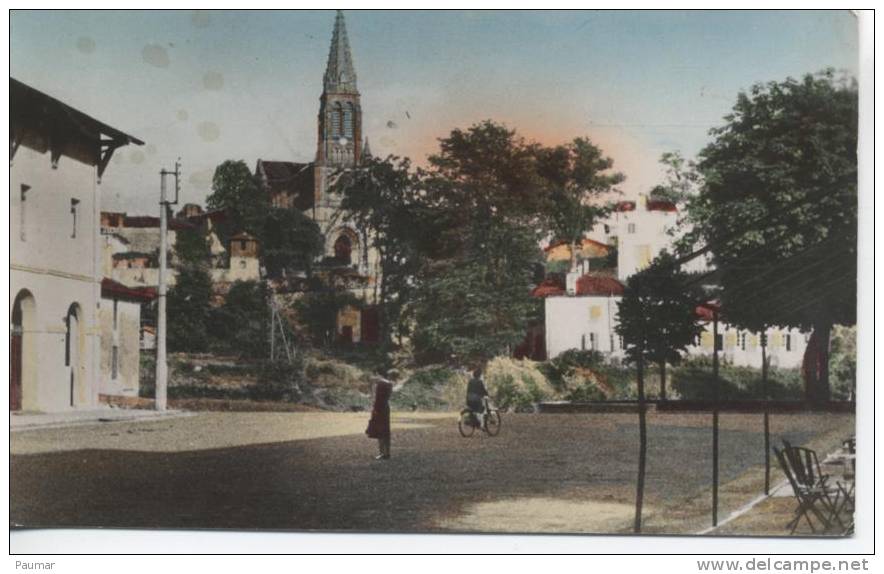 Tartas     L'Eglise Vue De  La Place Aristide Briand - Tartas