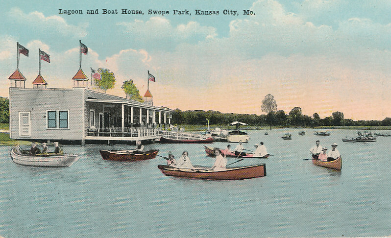 V 155  CPA   KANSAS CITY  -  MISSOURI  LANGOON AND BOAT HOUSE SWUPE PARK - Kansas City – Missouri