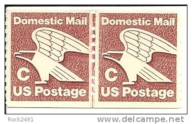 US Scott 1947 Line Pair - C Postage - 20 Cent - Mint Never Hinged - Coils & Coil Singles