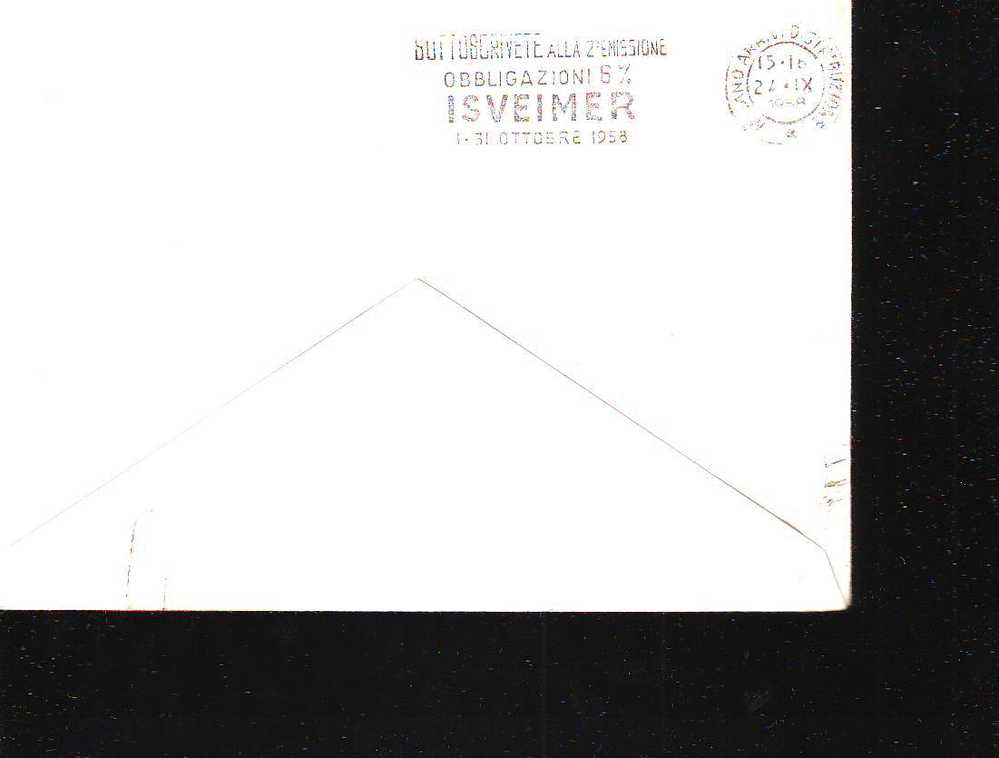 D149 Liechtenstein Cover 1958 Boy Scout Marcofilie Retro Obbligazioni Isveimer - Brieven En Documenten