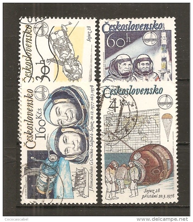 Checoslovaquia - Czechoslovakia Nº Scott  2221-23, 2225 - Yvert 2317-19, 2321 (usado) (o). - Used Stamps