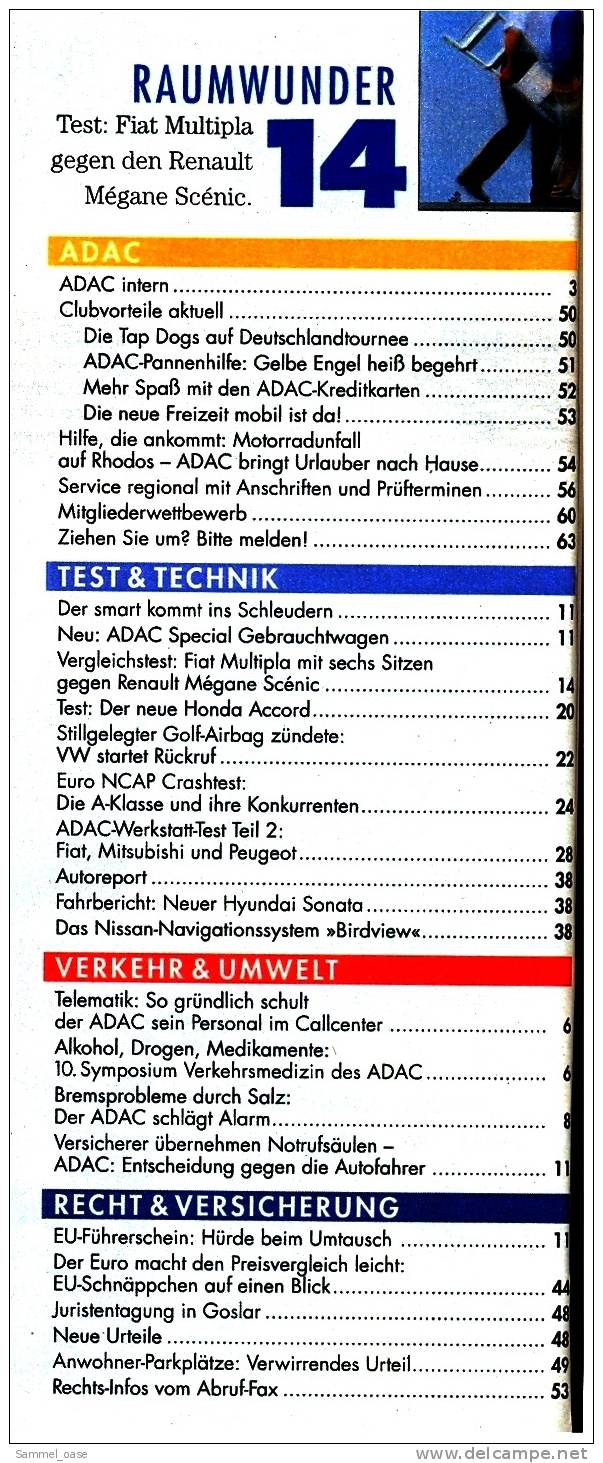 ADAC Motorwelt 2/1999  Mit :  Test : Fiat Multipla Gegen Renault Scenic - Auto & Verkehr