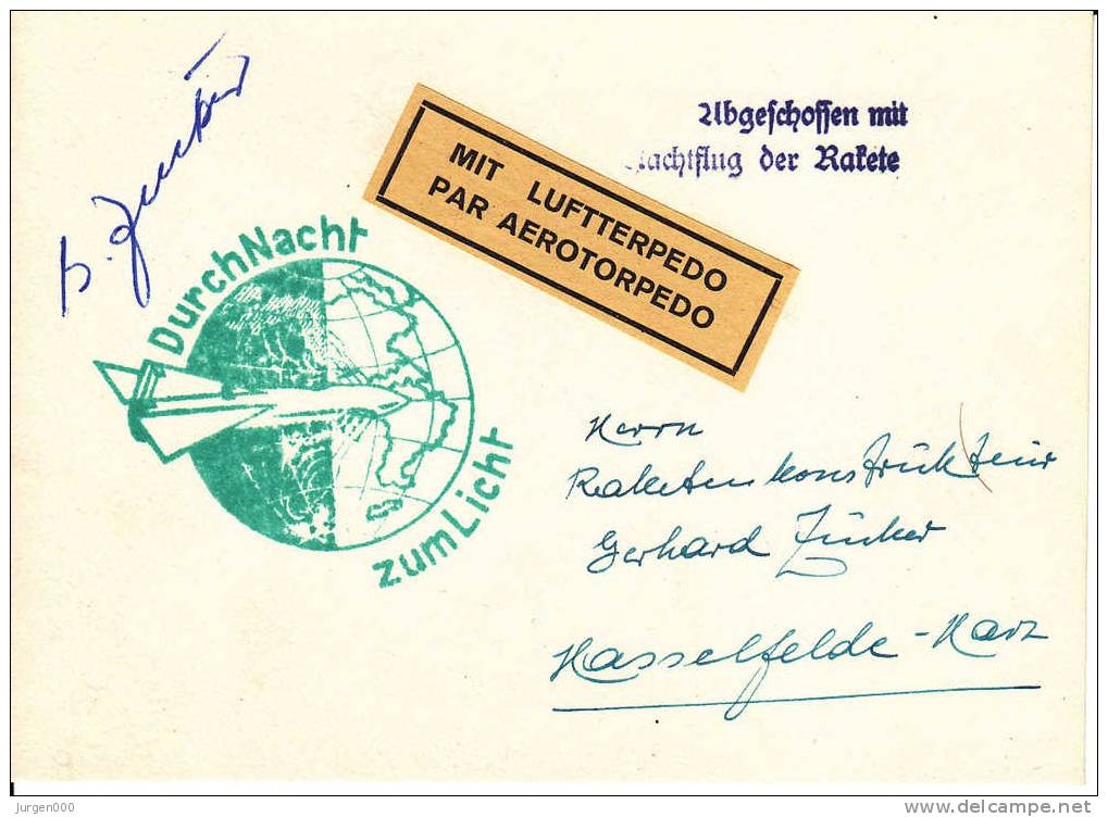 Rocketmail - Raketpost, Nacht Raketenstart Hasselfelde 1933, Zucker (X12732) - Altri (Aria)