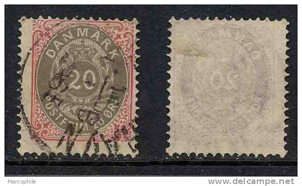 DANEMARK / 1875 # 26A (B) Ob. / 20 ö. Rose Et Gris / COTE 40.00 EURO - Usado