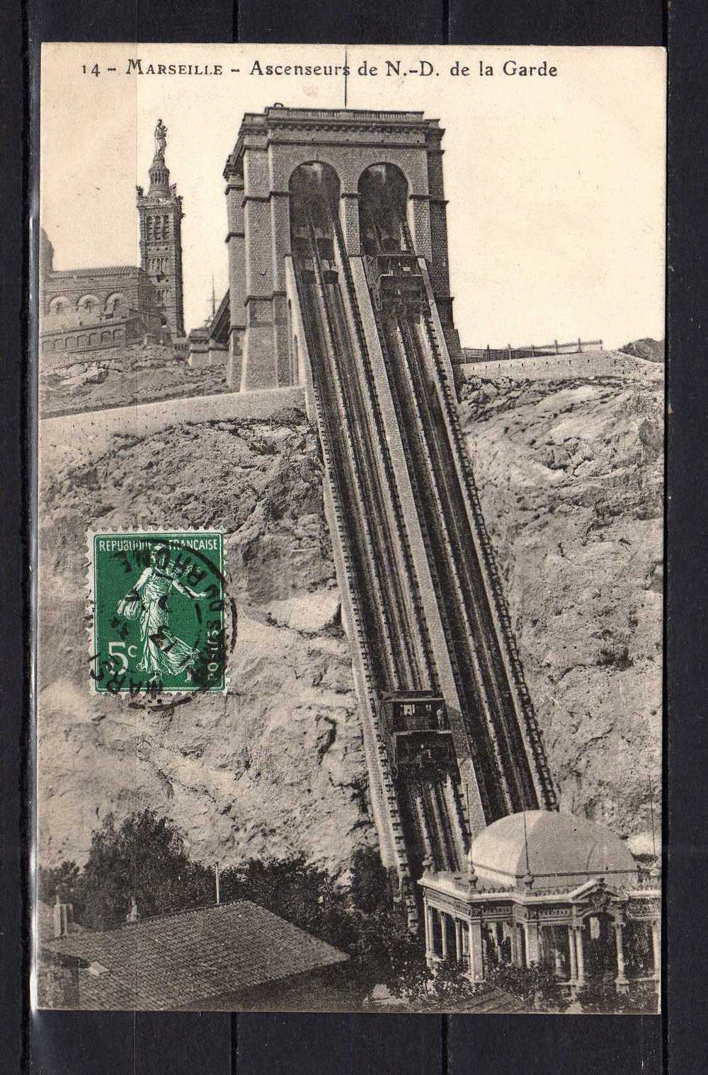 CPA - 13 Marseille - Ascenseurs De N.-D. De La Garde - Notre-Dame De La Garde, Lift