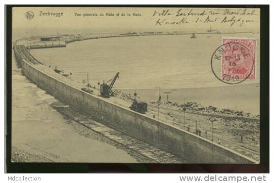 BELGIQUE ZEEBRUGGE / Vue Générale Du Môle Et De La Rade / - Zeebrugge