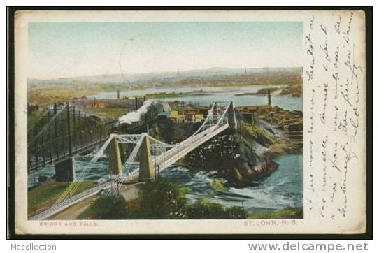 CANADA SAINT JOHN / Bridge And Falls / CARTE COULEUR - St. John