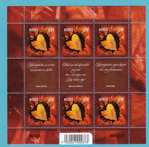 NORVEGE     Neuf **      Y. Et T.  N° 1439 (x6) En Feuillet   Cote:  13,50 Euros - Unused Stamps