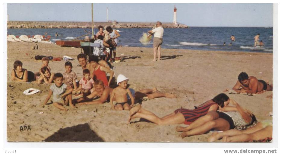 11..PORT LA NOUVELLE LA PLAGE ET LA JETEE 1973 LE PHARE - Saint Hilaire