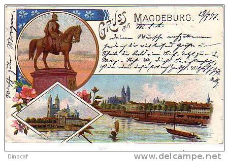 Deutschland: Litho Gruß Aus MAGDEBURG, 1897 - Stendal