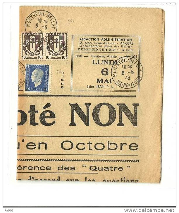 49   MAINE & LOIRE « MONTREUIL-BELLAY » - Journaux