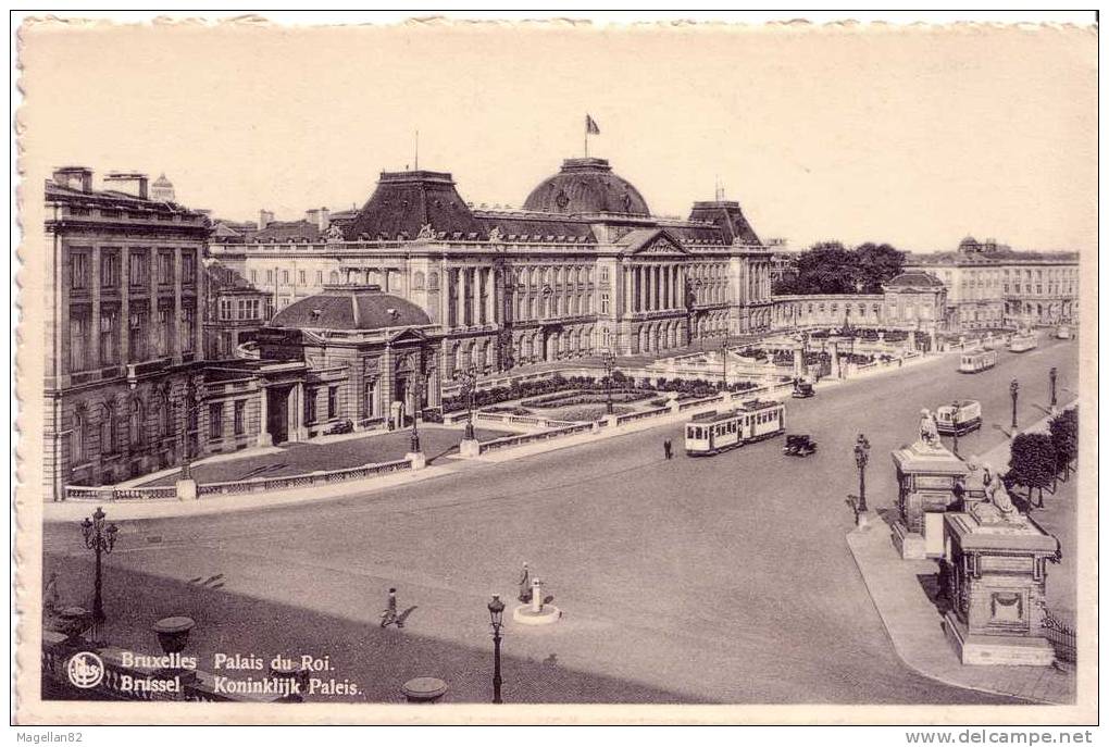 CPA. BRUXELLE. TRAMWAY . PALAIS DU ROI - Vervoer (openbaar)