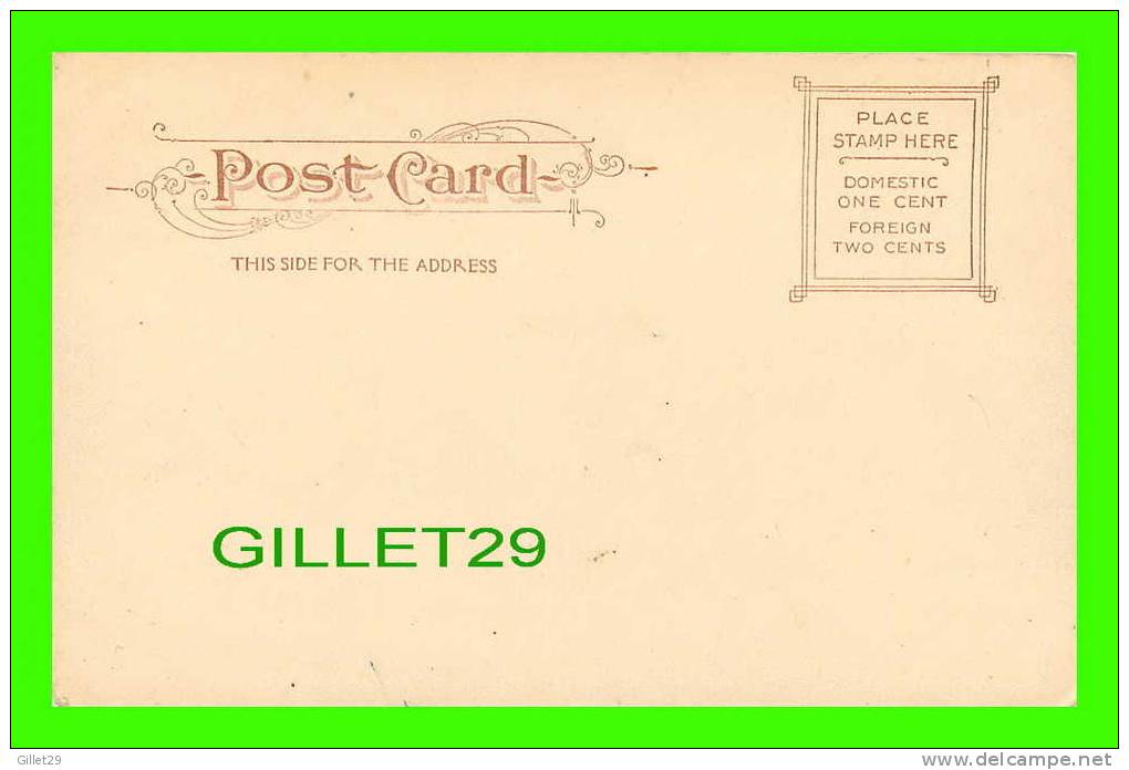 BOSTON, MA - PUBLIC LIBRARY - TRAMWAY - SOUVENIR POST CARD CO - UNDIVIDED BACK - - Boston