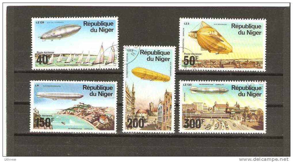 NIGER 1976 - ZEPPELINS - CPL. SET - USED  OBLITERE GESTEMPELT - Zeppeline