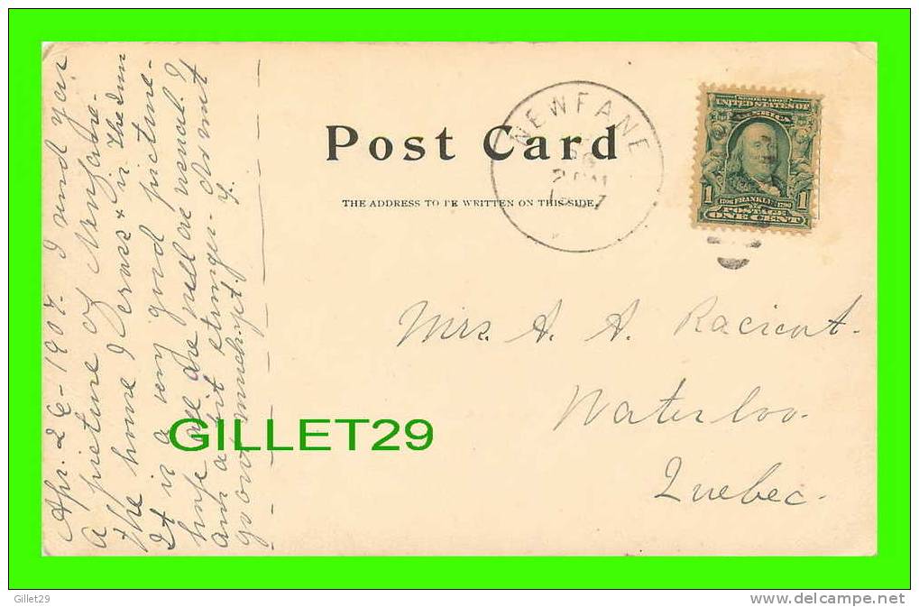 NEWFANE, VT - COURT HOUSE - UNDIVIDED BACK - TRAVEL IN 1907 - L.A.W. NOVELTY CO, PUB. - - Other & Unclassified