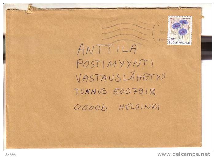 GOOD FINLAND Postal Cover 2006 - Good Stamped: Flowers - Storia Postale