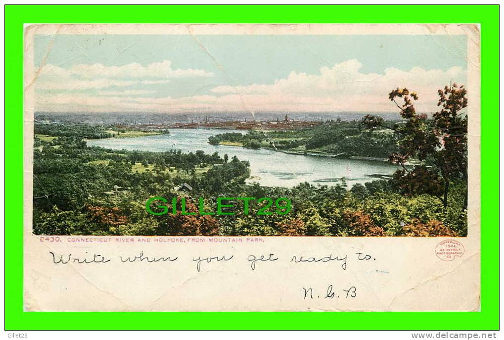 MOUNTAIN PARK, CT. - CONNECTICUT RIVER & HOLYOKE - DETROIT PHOTOGRAPHIC CO, 1901 - TRAVEL IN 1907 - - Sonstige & Ohne Zuordnung