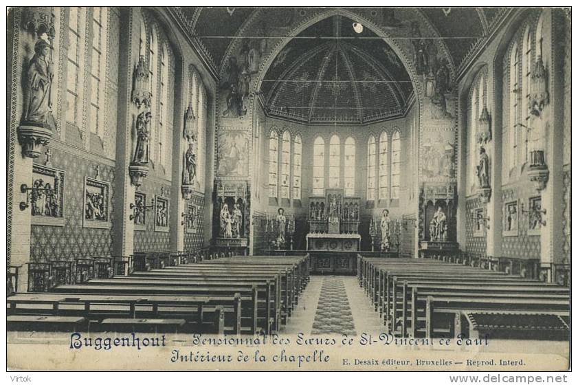 Buggenhout : Pensionnat Des Soeurs De St. Vincent De Paul : Intérieur De La Chapelle ( Geschreven 1914 Met Zegel ) - Buggenhout