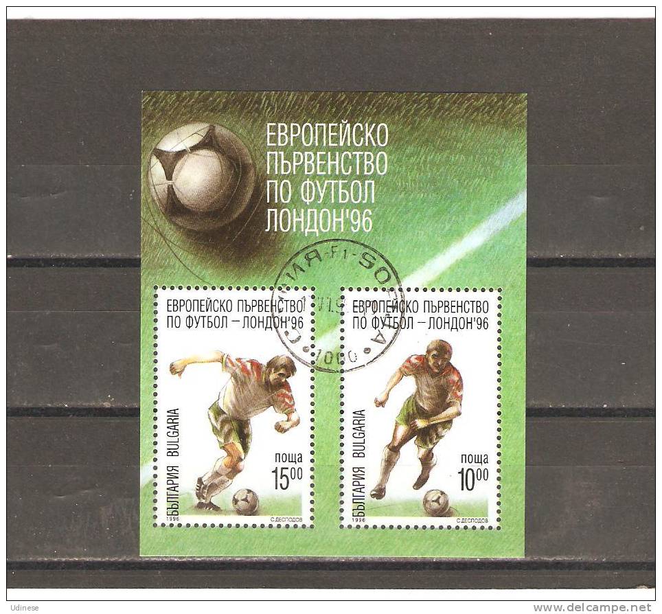 BULGARIA 1996 - EUROPEAN FOOTBALL CHAMP.  - S/S  USED OBLITERE GESTEMPELT - Championnat D'Europe (UEFA)