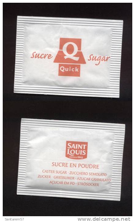 Sachet Sucre Sugar  Zucchero  Zucker Griessuiker Azucar Açucar Strösocker QUICK FRANCE - Sucres