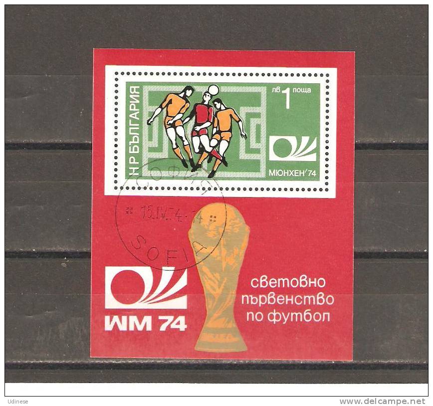 BULGARIA 1974 - FOOTBALL  WORLD CHAMP. - S/S - USED OBLITERE GESTEMPELT USADO - 1974 – Germania Ovest