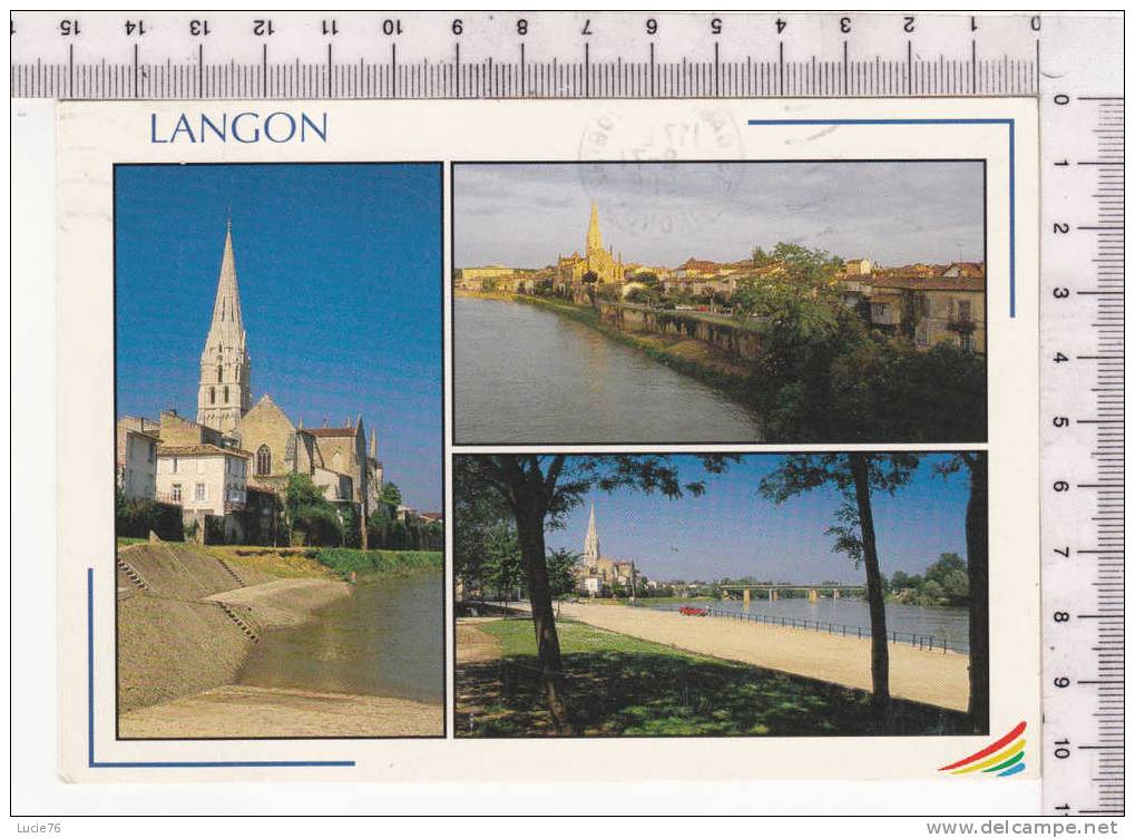 LANGON -  3 Vues - Sur Bords De Garonne - Langon