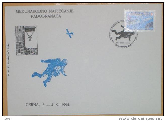 PARACHUTISME - Homo Volans , Faust Vrancic ( Croatie FDC) Parachuting Paracaidismo Paracadutismo Pára-quedism Parachute - Sonstige (Luft)