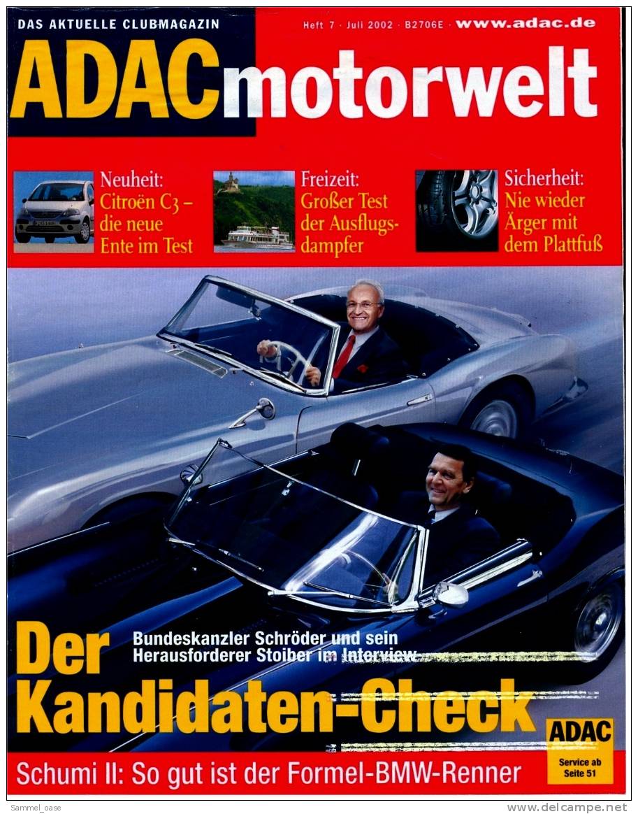 ADAC Motorwelt 7/2002  Mit :  Test : Citroen C3 - Der Nachfolger Der Ente - Auto & Verkehr