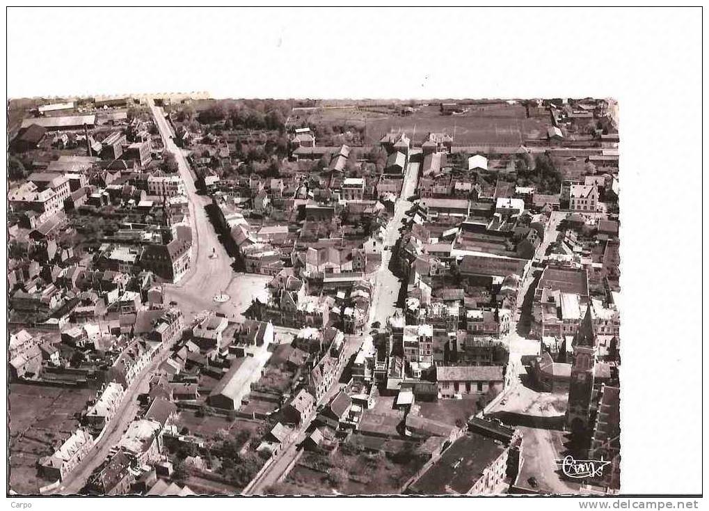 BAPAUME. - Vue Aérienne Sur Le Centre De La Ville. - Bapaume