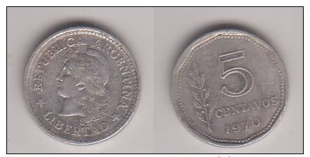 Argentinien , 5 Centavos , 1970 ( G.Schön 65 ) - Argentine